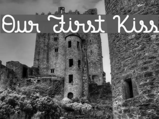 Our First Kiss Font examples