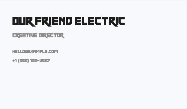 Our Friend Electric Business Card