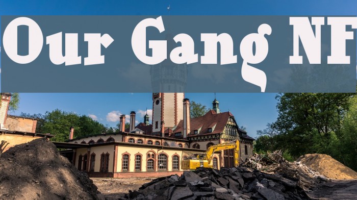 Our Gang NF Font examples