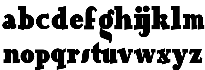 Our Gang NF Font LOWERCASE