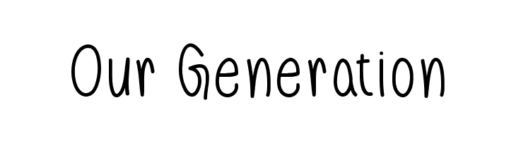 Our Generation  Free Fonts Download