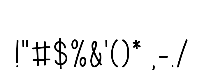 Our Generation Font OTHER CHARS