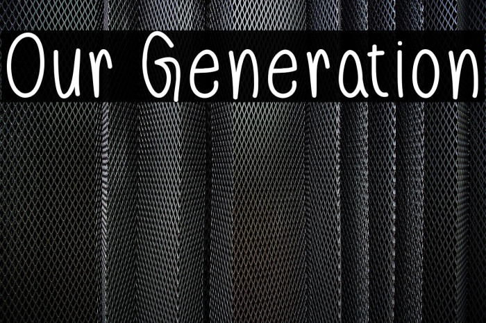 Our Generation Example 2