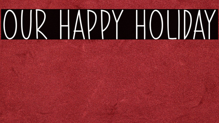 Our Happy Holiday Example 3