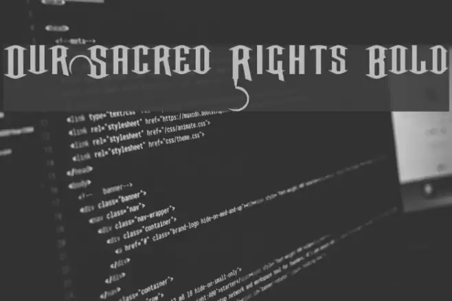 Our Sacred Rights Bold Caratteri examples