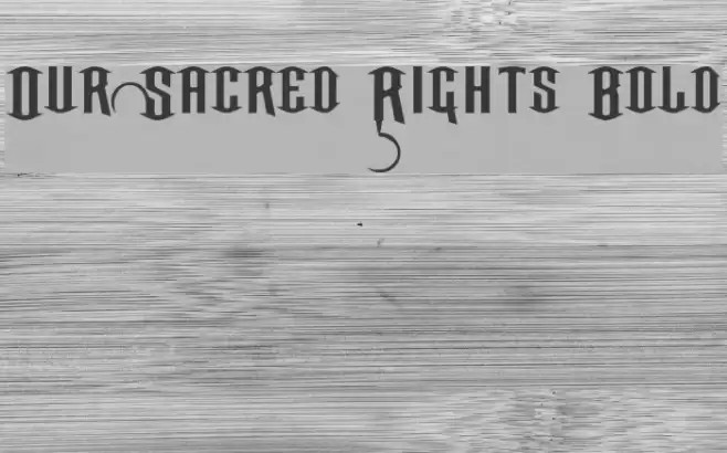 Our Sacred Rights Bold Schriftart examples