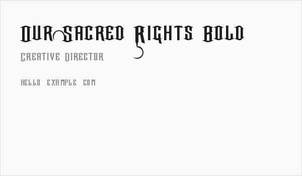 Our Sacred Rights Bold Business Card