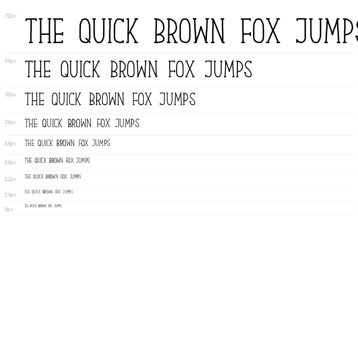 Our Serif Hand Waterfall