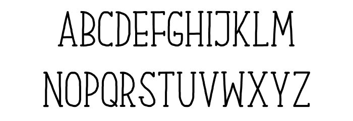 Our Serif Hand Font LOWERCASE