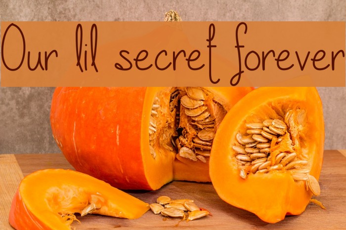 Our lil secret forever Font examples