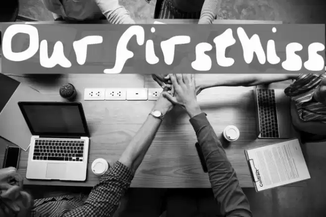 Our_first_kiss Font examples