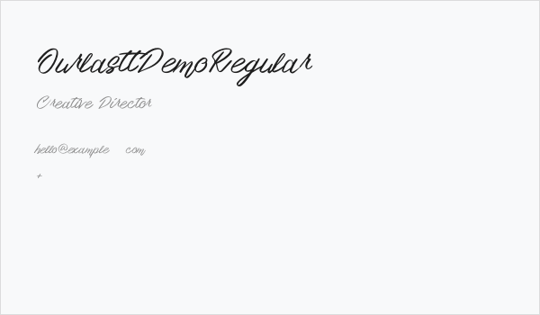 OurlasttDemoRegular Business Card