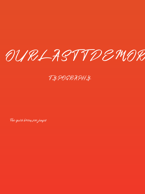 OurlasttDemoRegular Poster