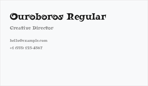 Ouroboros Regular Business Card