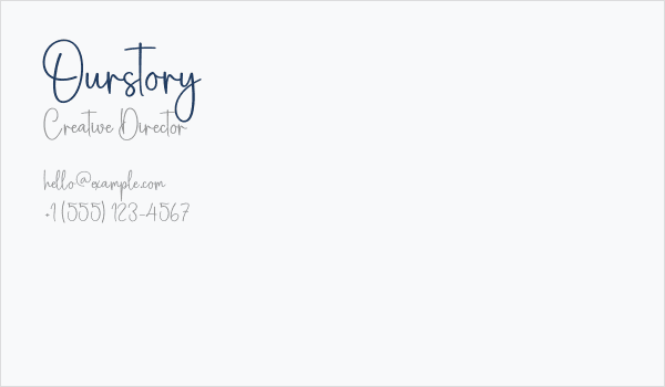 Ourstory Business Card