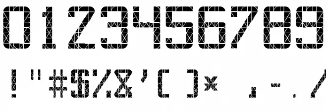 Out AEG LCD フォント その他の文字