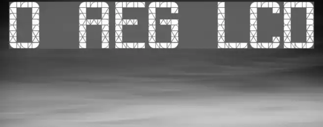 Out AEG LCD フォント examples