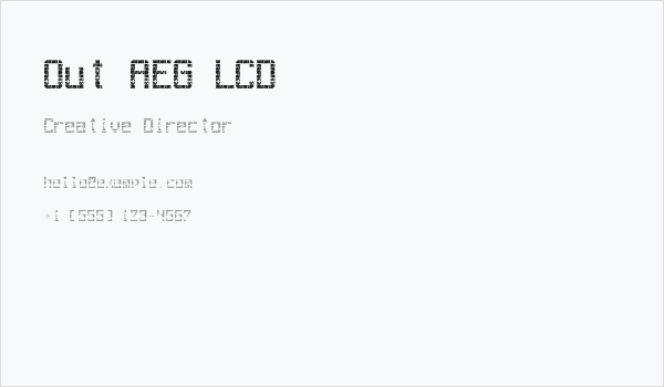 Out AEG LCD Business Card