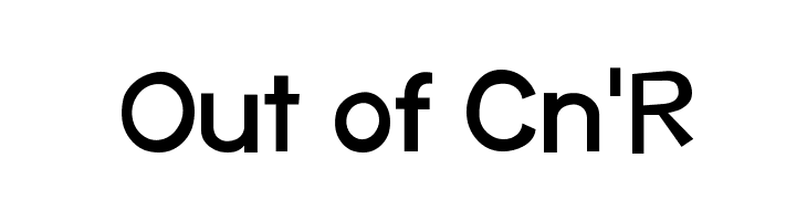 Out of Cn'R  नि: शुल्क फ़ॉन्ट्स डाउनलोड