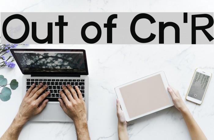 Out of Cn'R Font examples