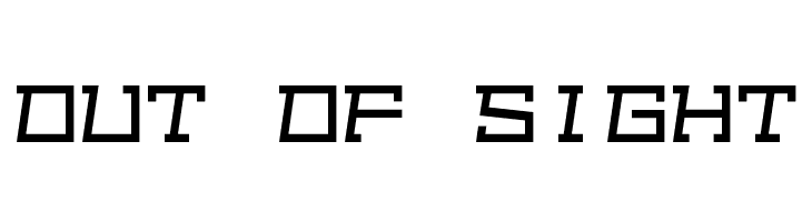 Out of sight  font caratteri gratis