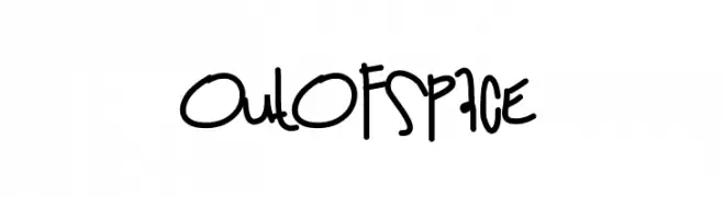 OutOfSpace  Frei Schriftart Herunterladen