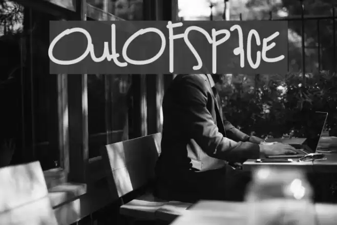 OutOfSpace Font examples