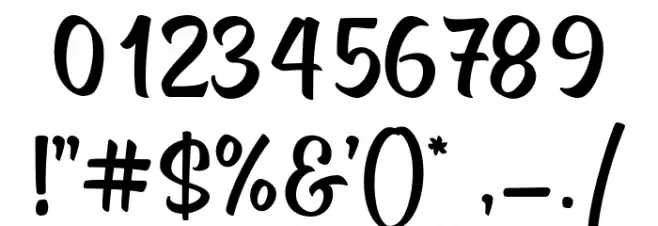 Outbreak Font OTHER CHARS