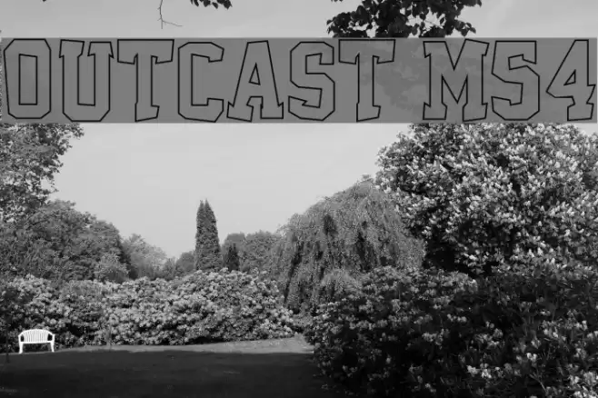 Outcast M54 Font examples
