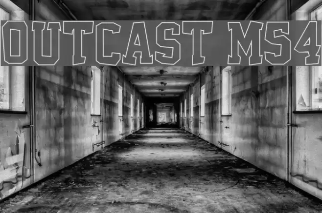 Outcast M54 Font examples