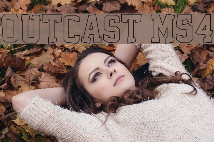 Outcast M54 Font examples