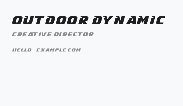 Outdoor Dynamic Business Card
