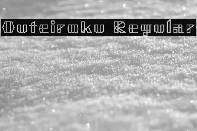 Outeiroku Regular Fonte examples