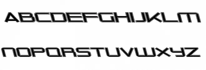Outer Limits Extended Italic Schriftart Groß
