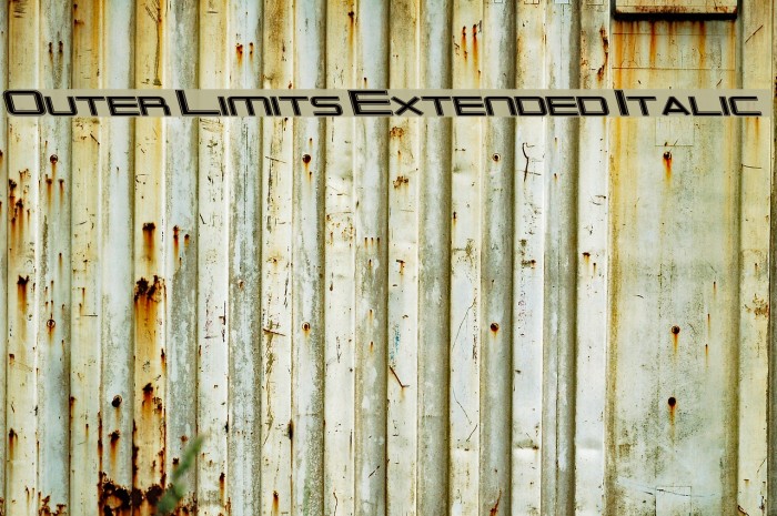 Outer Limits Extended Italic Font examples