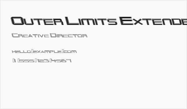 Outer Limits Extended Italic Business Card