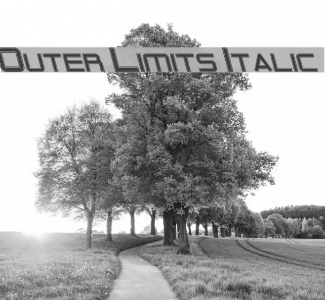 Outer Limits Italic Font examples