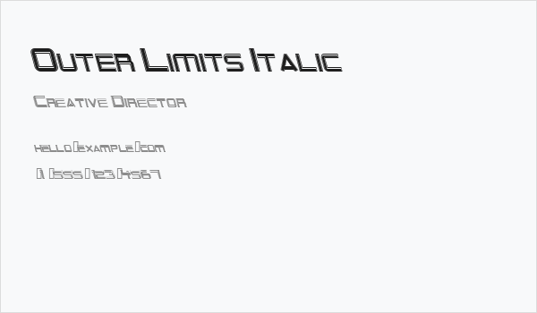 Outer Limits Italic Business Card