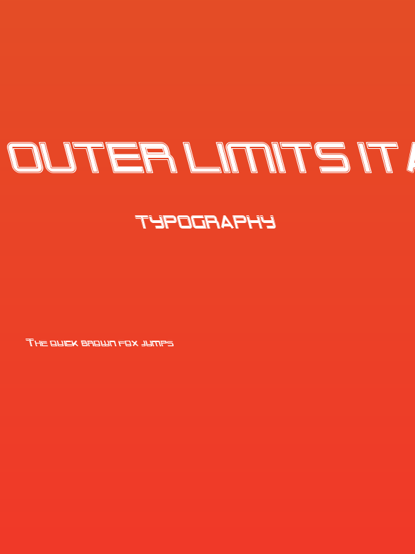 Outer Limits Italic Poster