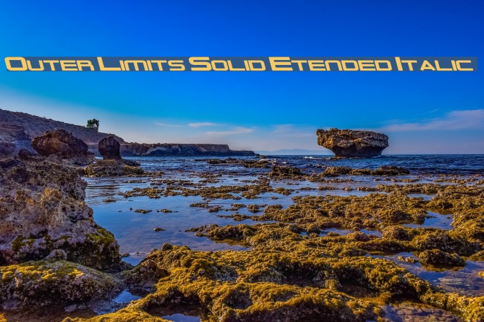 Outer Limits Solid Extended Italic Font examples