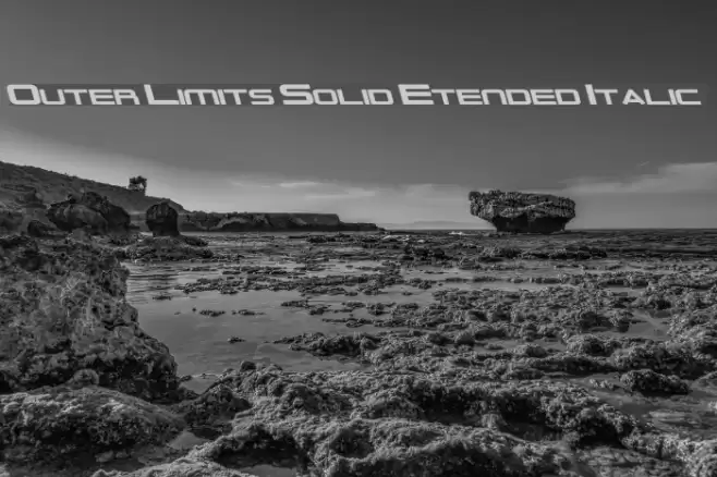 Outer Limits Solid Extended Italic Font examples