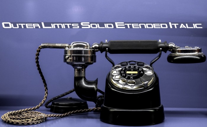 Outer Limits Solid Extended Italic Font examples