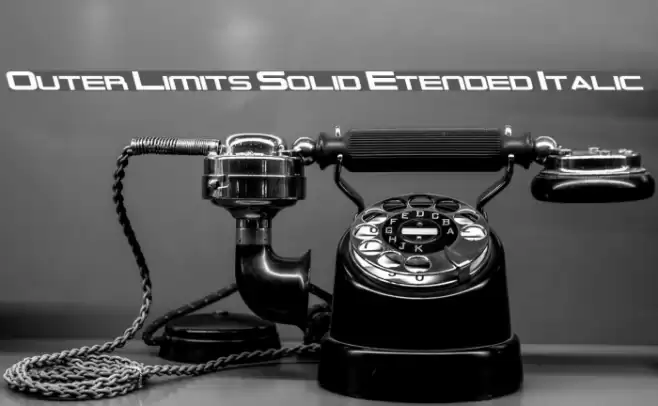 Outer Limits Solid Extended Italic Font examples