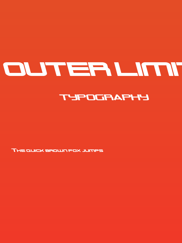 Outer Limits Solid Extended Italic Poster