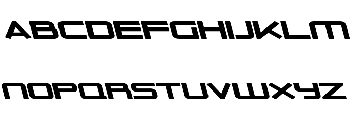 Outer Limits Solid Extended Italic Font LOWERCASE
