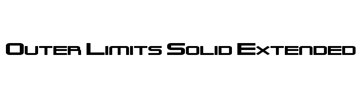 Outer Limits Solid Extended  Free Fonts Download