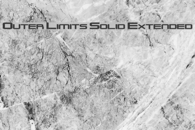 Outer Limits Solid Extended Schriftart examples