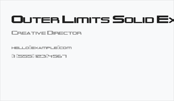 Outer Limits Solid Extended Business Card