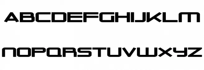 Outer Limits Solid Extended Schriftart Kleinbuchstaben