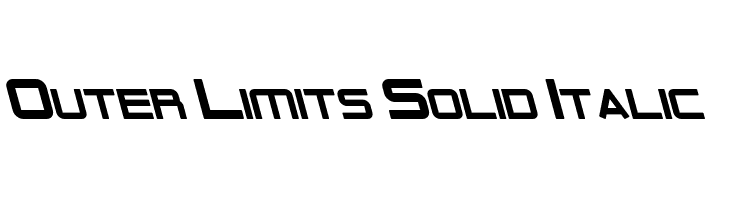 Outer Limits Solid Italic  font caratteri gratis